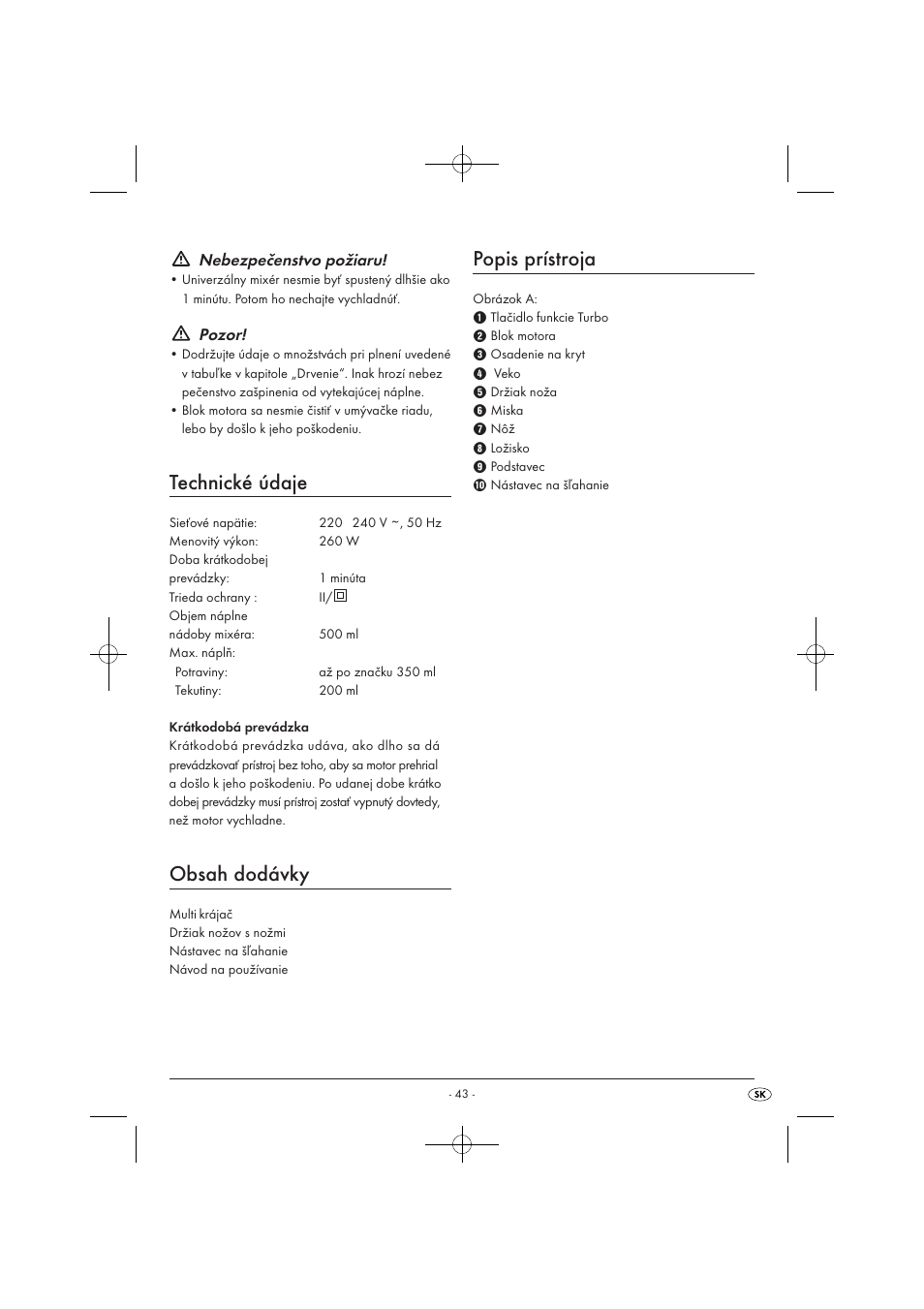 Silvercrest SMZ 260 B1 User Manual | Page 45 / 57