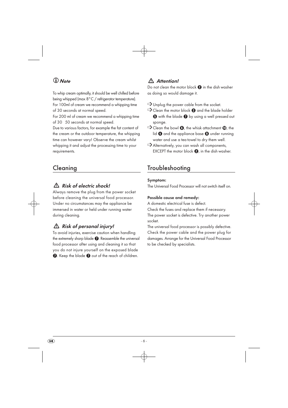 Cleaning, Troubleshooting | Silvercrest SMZ 260 B1 User Manual | Page 8 / 57
