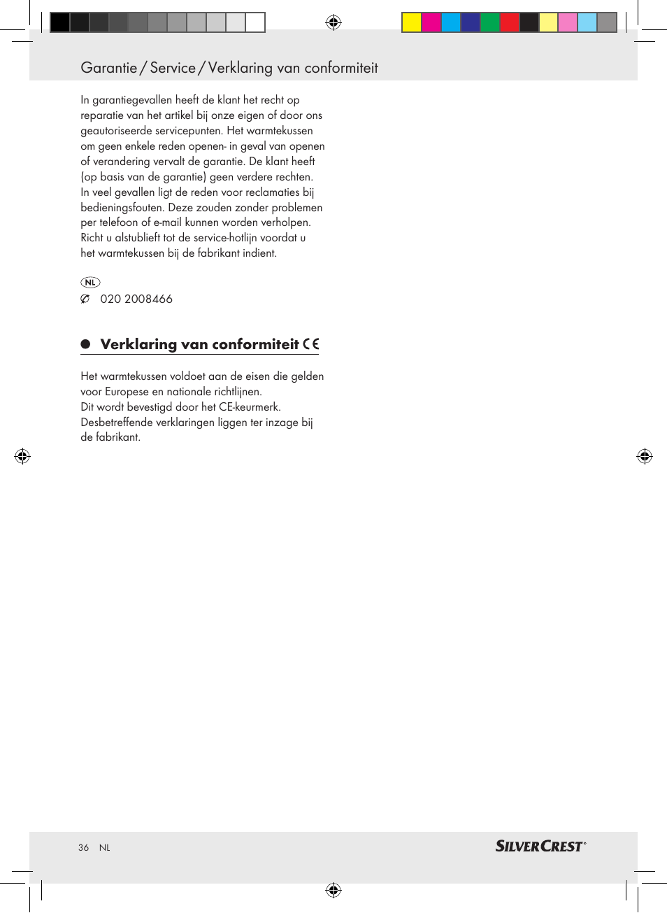 Garantie / service / verklaring van conformiteit | Silvercrest SSHK 100 A2 User Manual | Page 32 / 40