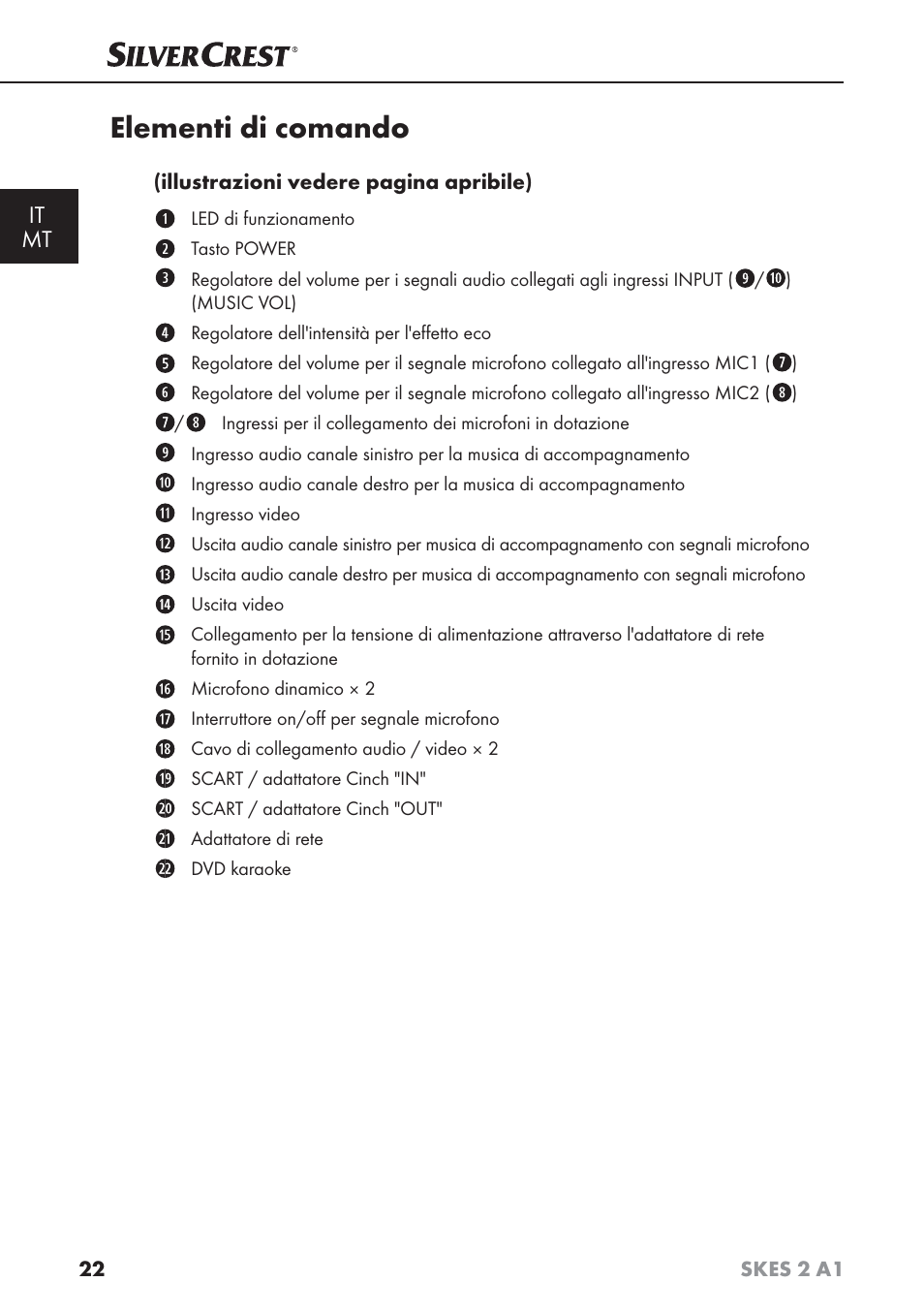 Elementi di comando, It mt | Silvercrest SKES 2 A1 User Manual | Page 25 / 83