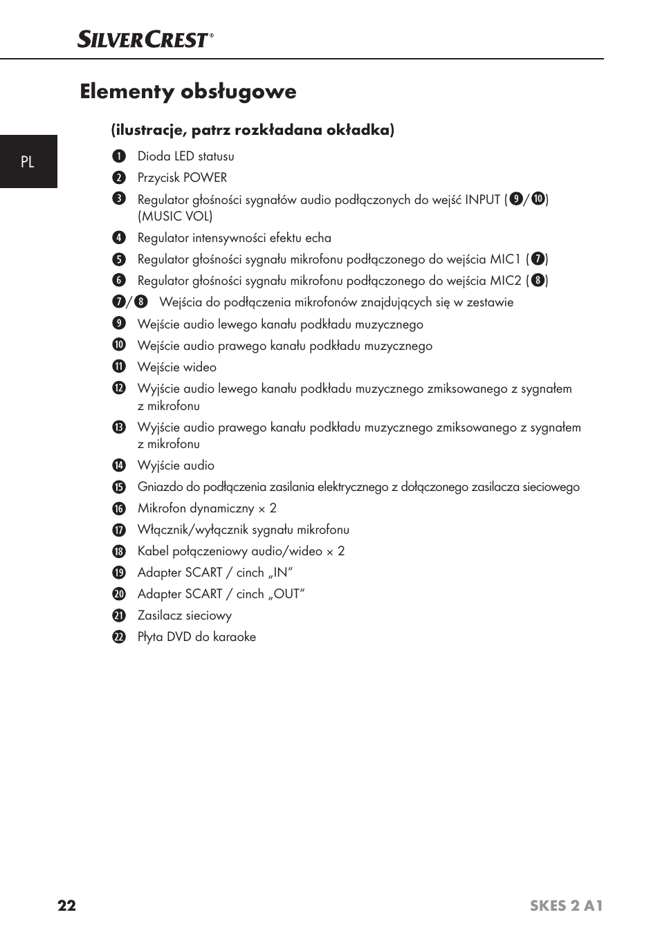 Elementy obsługowe | Silvercrest SKES 2 A1 User Manual | Page 25 / 115