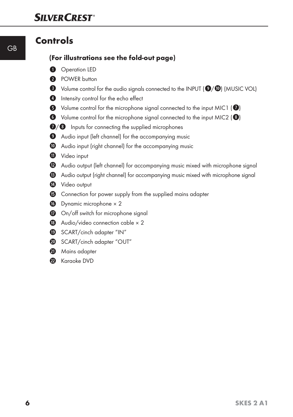 Controls | Silvercrest SKES 2 A1 User Manual | Page 9 / 115