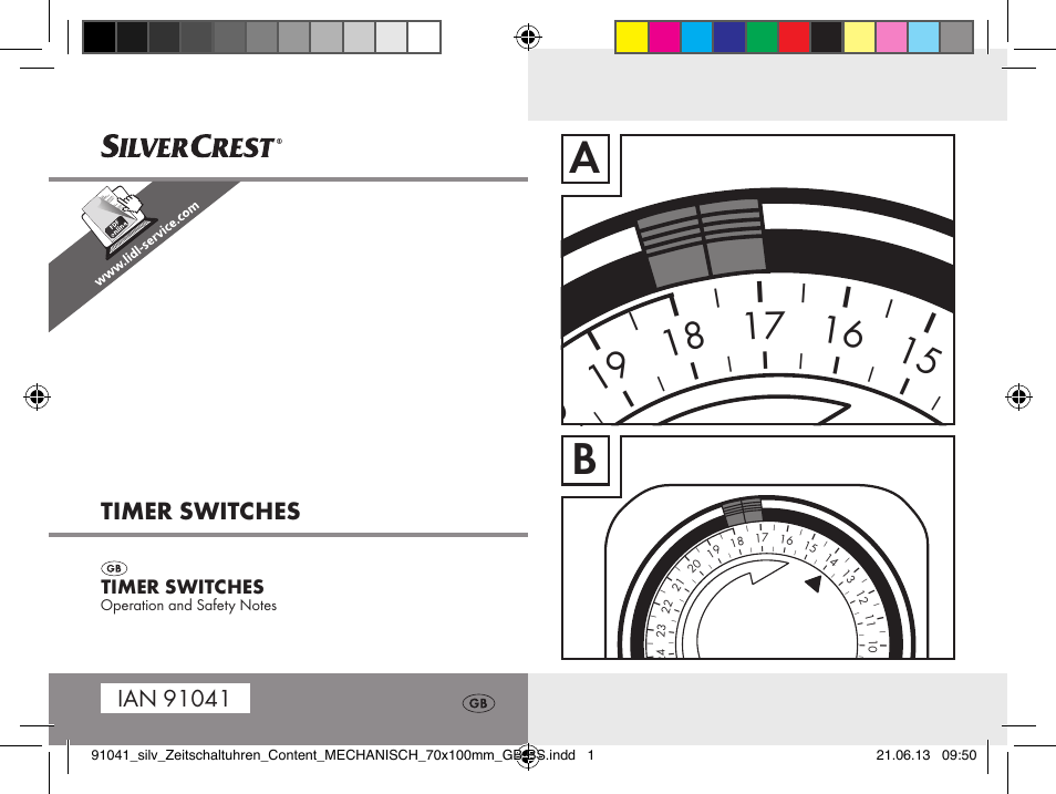 Silvercrest Timer Switches MECHANISCH User Manual | 2 pages