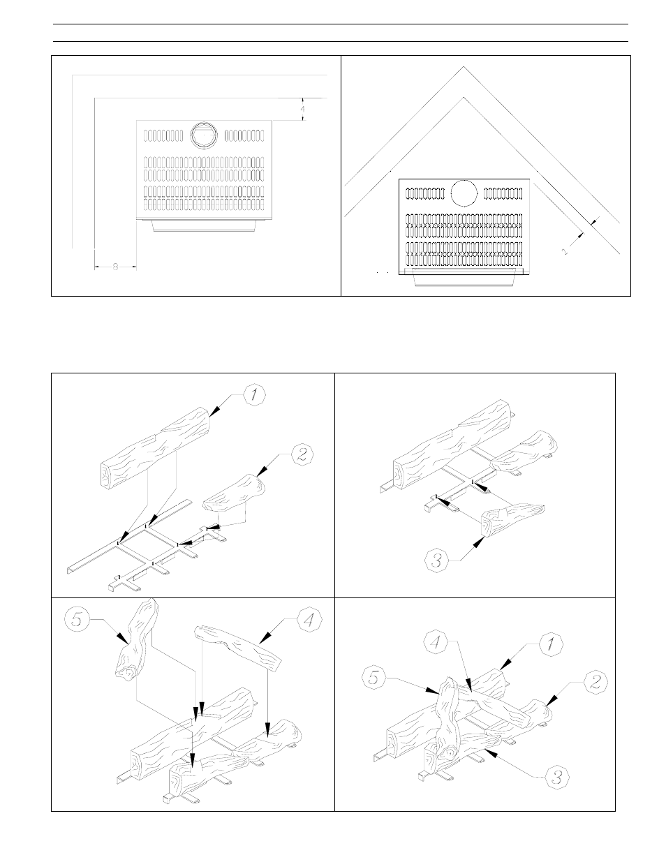 Logs installation | Drolet SIT 0.820.634 Nova User Manual | Page 7 / 15