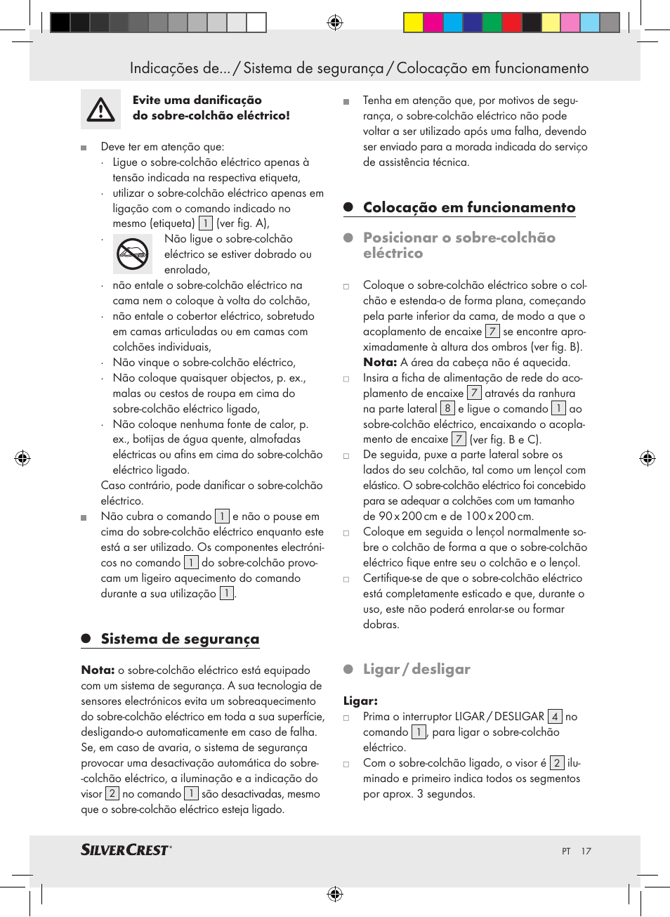 Sistema de segurança, Ligar / desligar | Silvercrest SLUB 85 A1 User Manual | Page 17 / 37