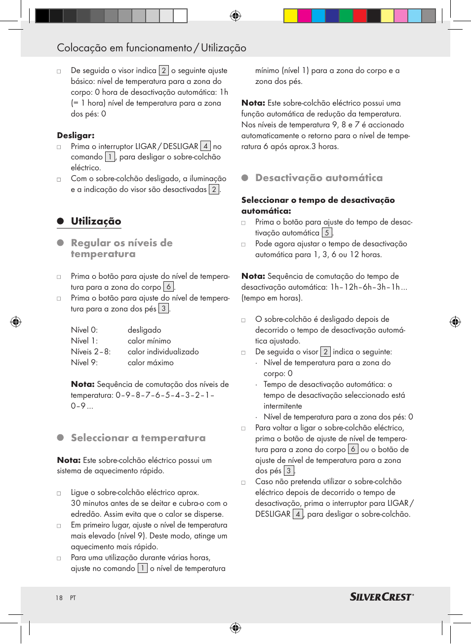 Colocação em funcionamento / utilização, Utilização regular os níveis de temperatura, Seleccionar a temperatura | Desactivação automática | Silvercrest SLUB 85 A1 User Manual | Page 18 / 37