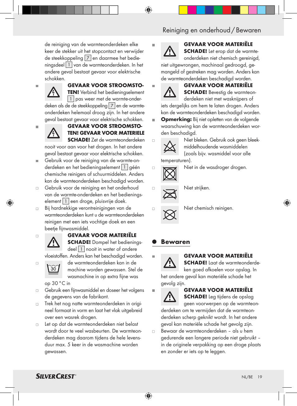 Reiniging en onderhoud / bewaren, Bewaren | Silvercrest SLUB 85 A1 User Manual | Page 19 / 37