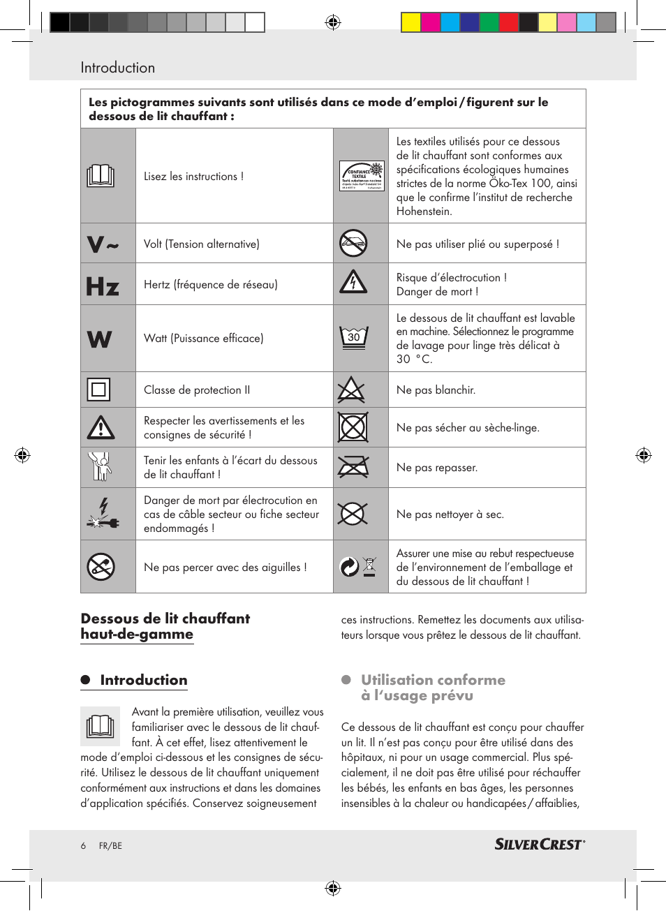 Introduction, Utilisation conforme à l‘usage prévu | Silvercrest SLUB 85 A1 User Manual | Page 6 / 37