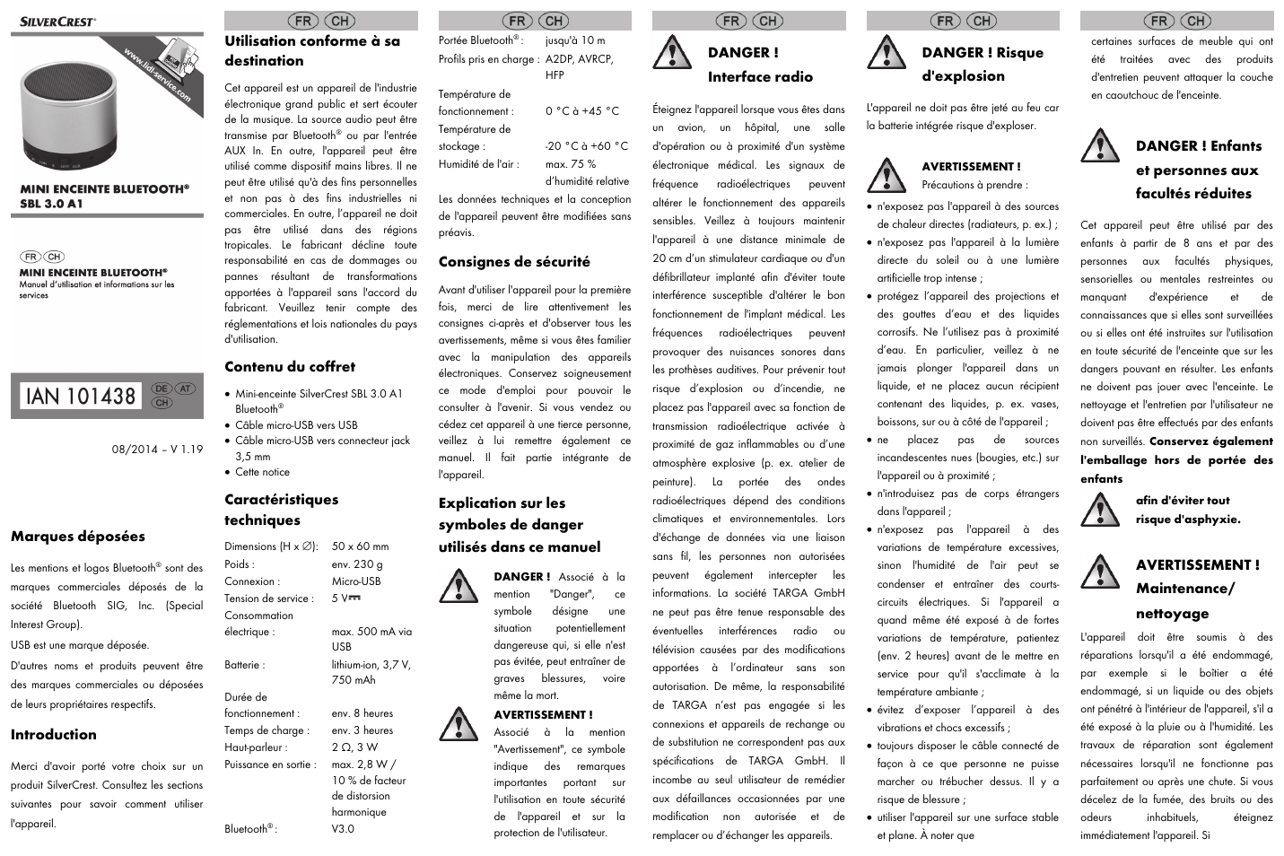 Silvercrest SBL 3.0 A1 User Manual | Page 3 / 8