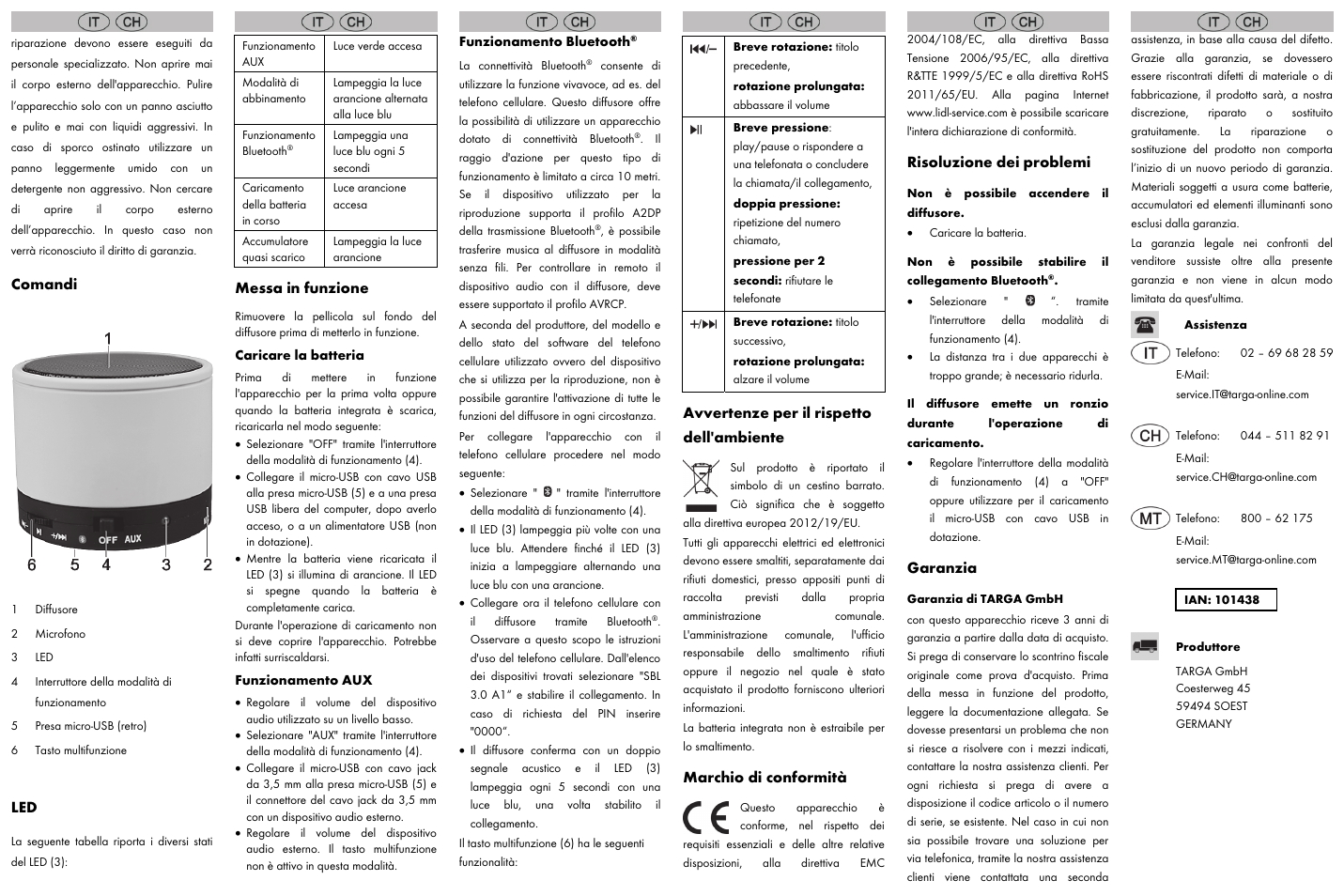 Silvercrest SBL 3.0 A1 User Manual | Page 6 / 8