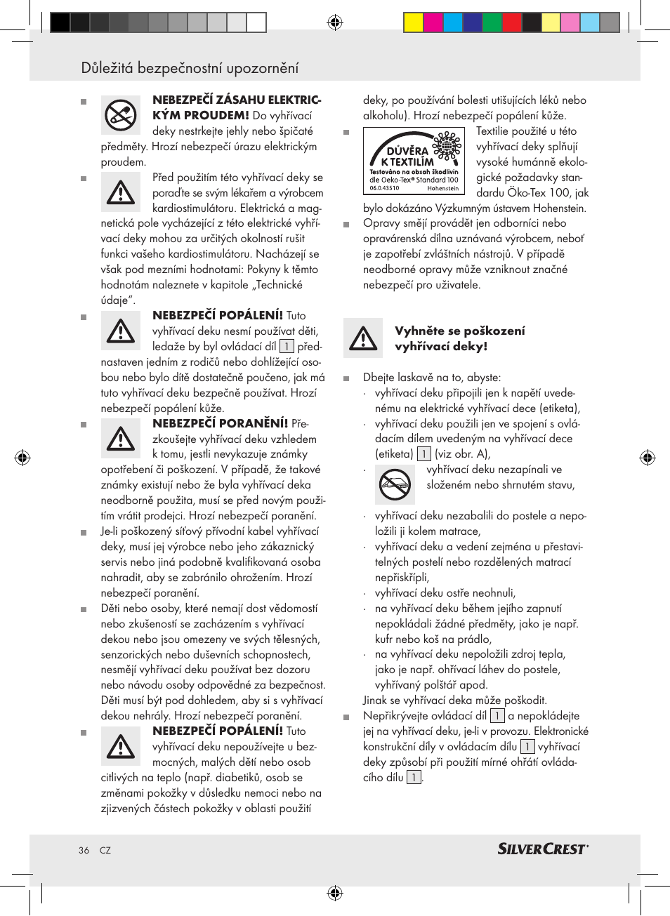 Důležitá bezpečnostní upozornění | Silvercrest SLUB 85 A1 User Manual | Page 36 / 57