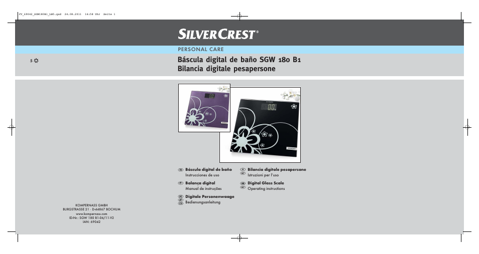 Silvercrest SGW 180 B1 User Manual | 32 pages