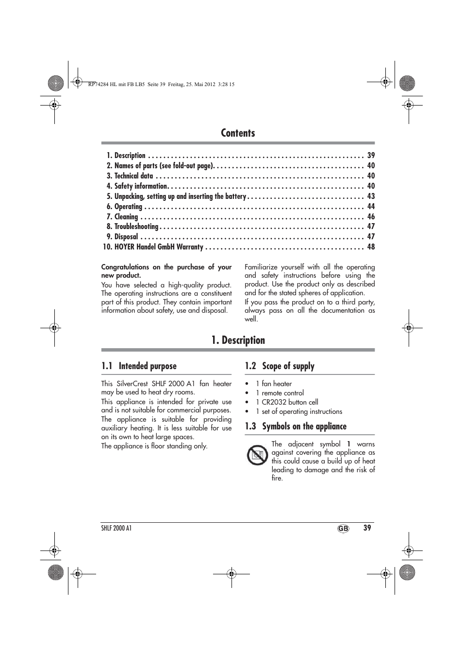 Silvercrest SHLF 2000 A1 User Manual | Page 41 / 66