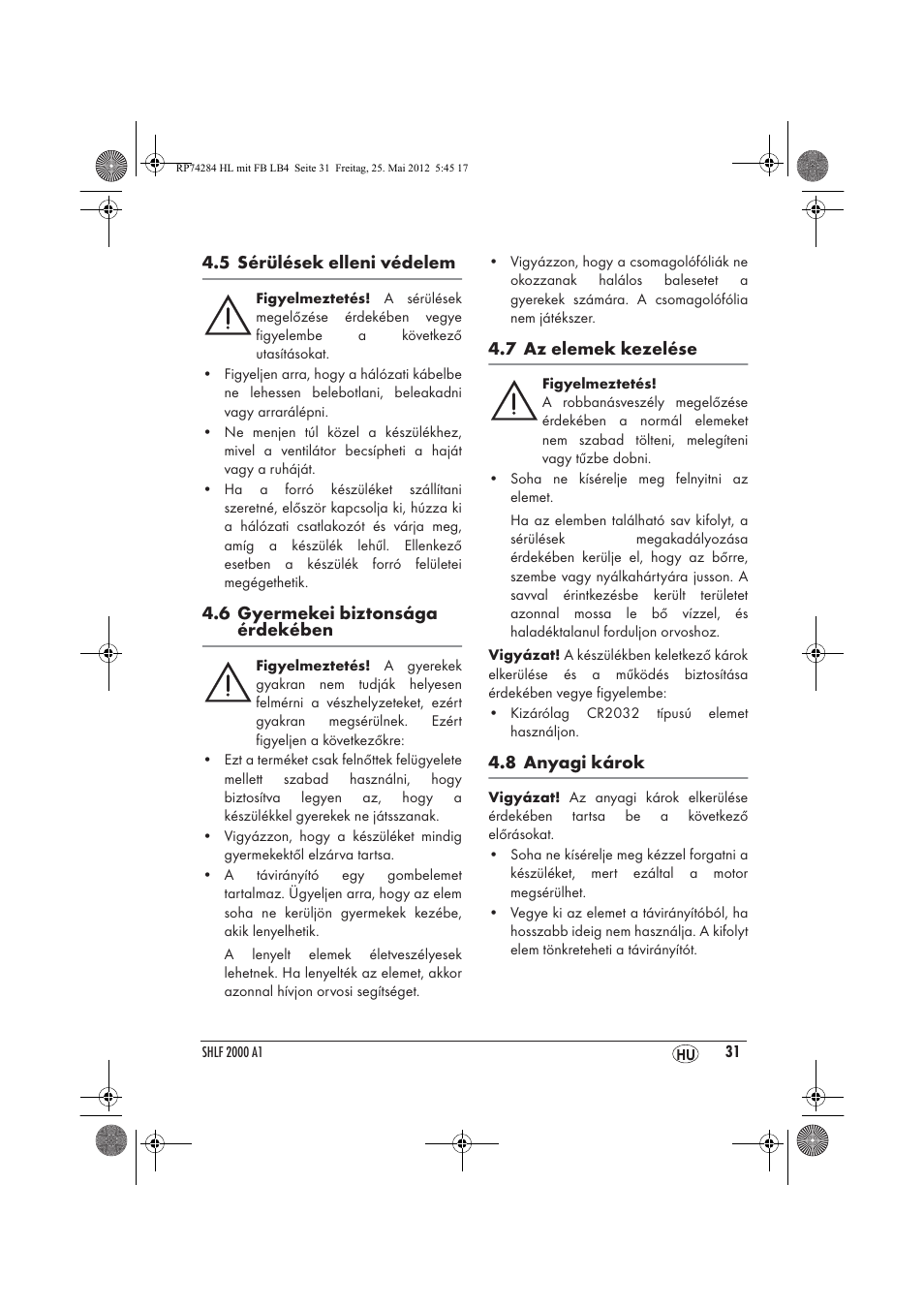 Silvercrest SHLF 2000 A1 User Manual | Page 33 / 90