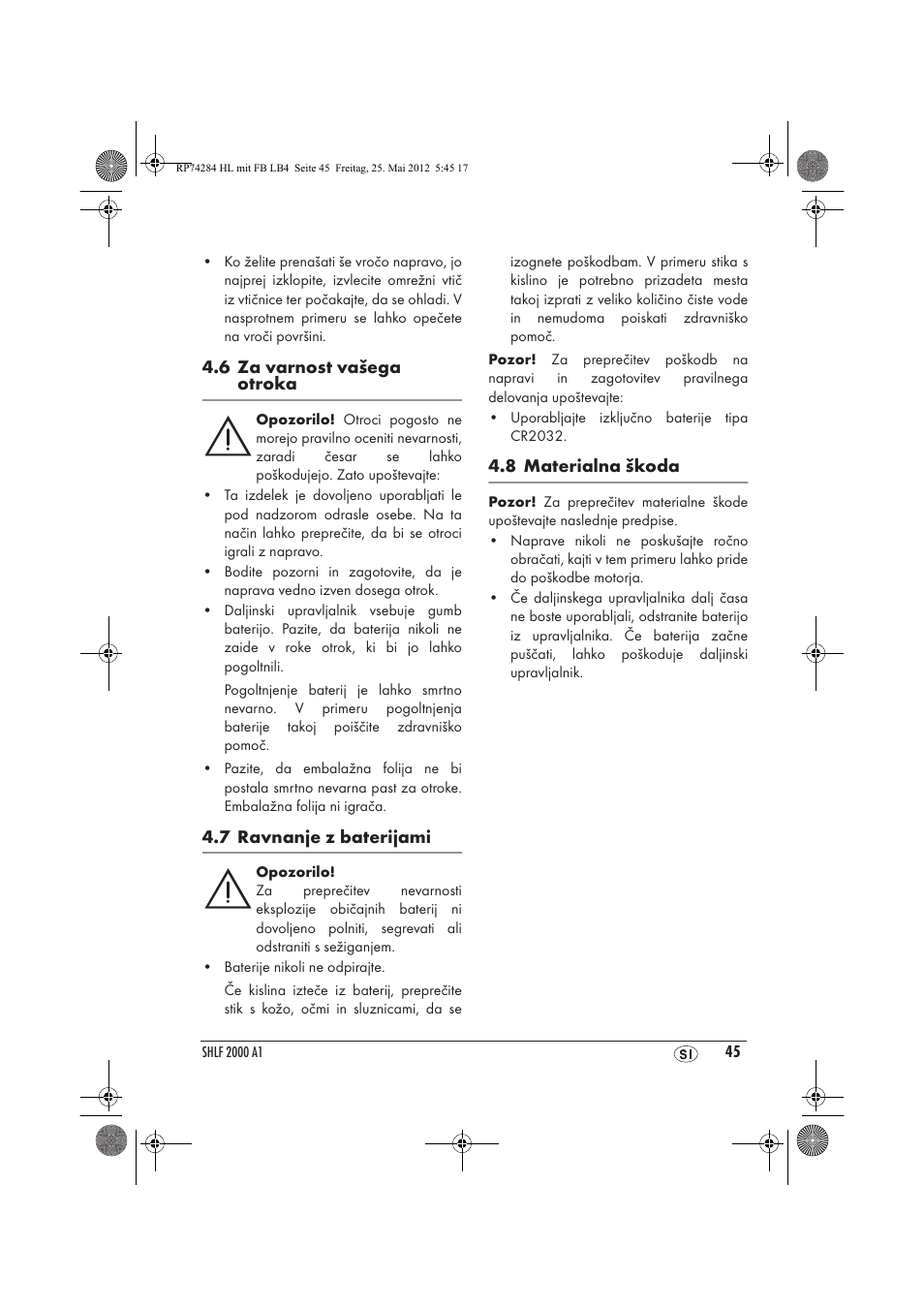 Silvercrest SHLF 2000 A1 User Manual | Page 47 / 90