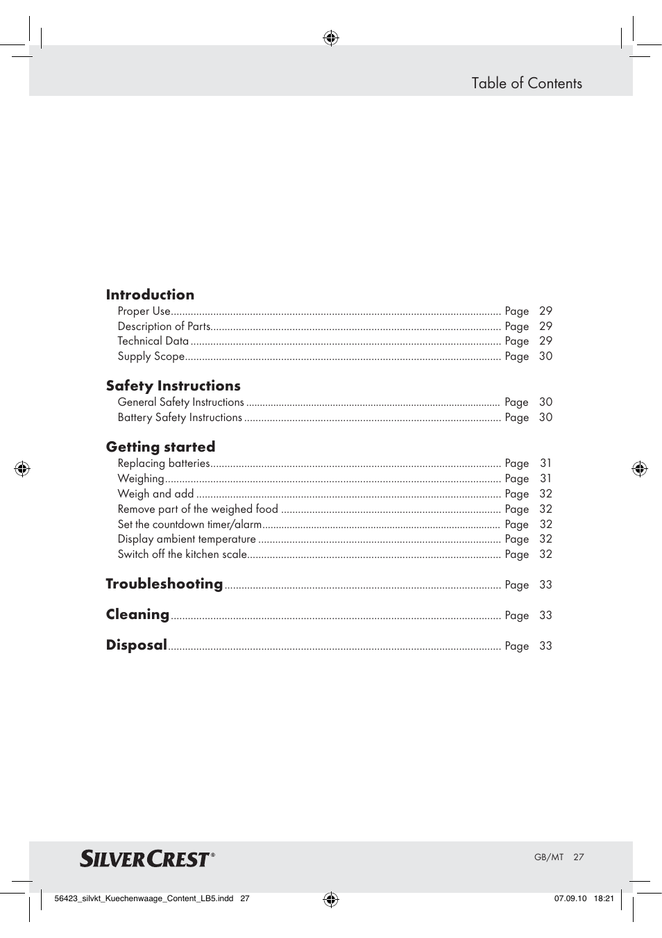 Silvercrest H14271 H14271 User Manual | Page 27 / 43
