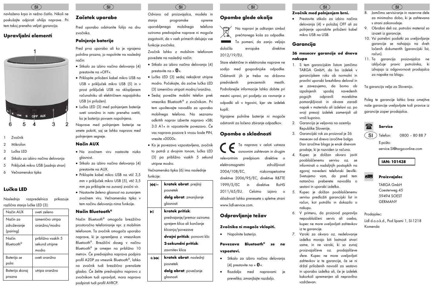 Silvercrest SBL 3.0 A1 User Manual | Page 4 / 8