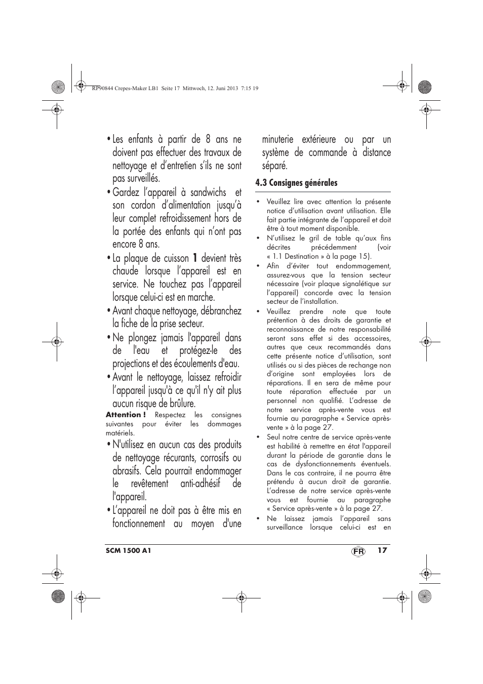 Silvercrest SCM 1500 A1 User Manual | Page 19 / 66