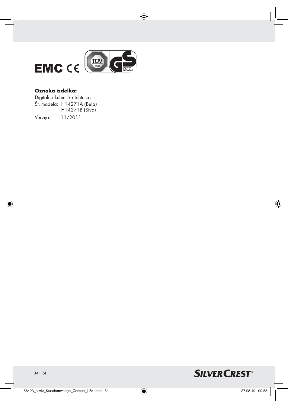 Silvercrest H14271 H14271 User Manual | Page 34 / 59