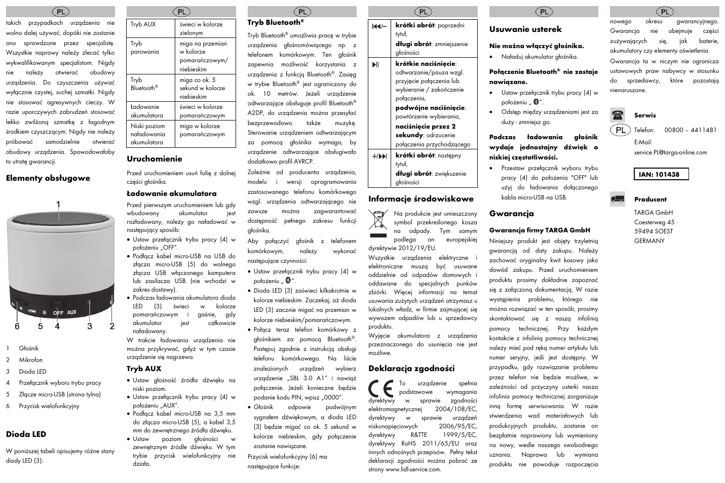 Silvercrest SBL 3.0 A1 User Manual | Page 4 / 8