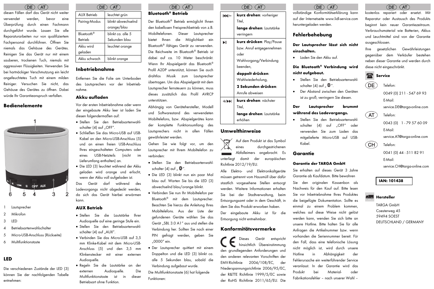 Silvercrest SBL 3.0 A1 User Manual | Page 8 / 8