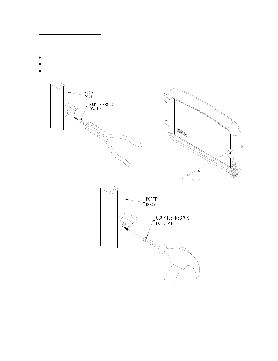 Door adjustment | Drolet HT1600 User Manual | Page 10 / 32