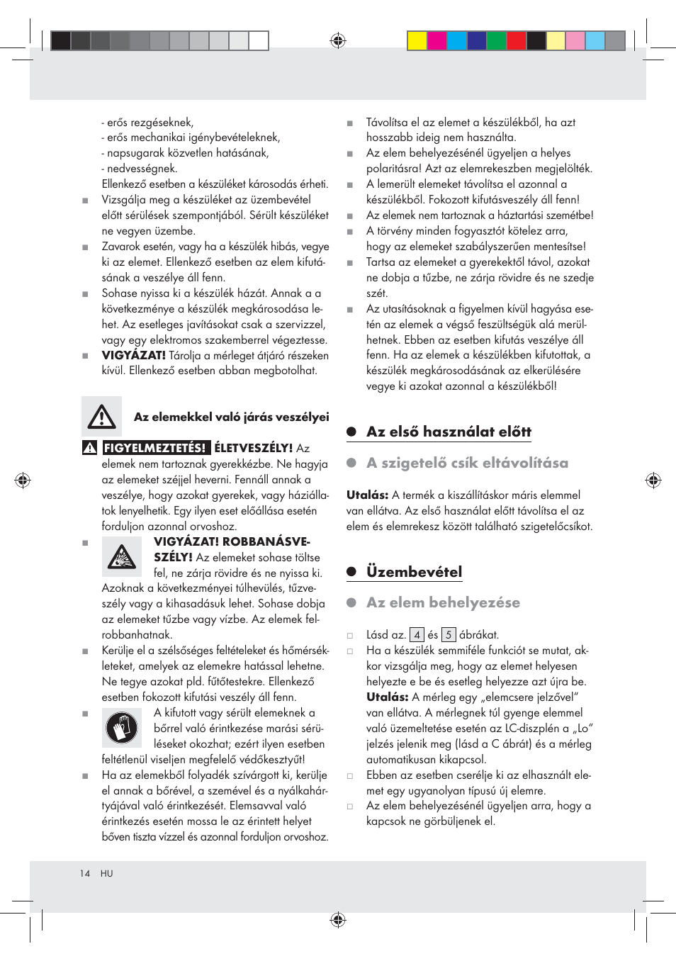 Üzembevétel az elem behelyezése | Silvercrest Z30936 User Manual | Page 14 / 33