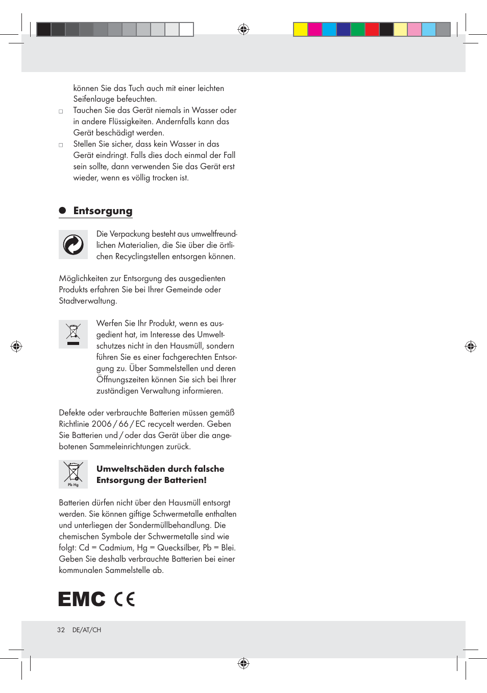 Entsorgung | Silvercrest Z30936 User Manual | Page 32 / 33