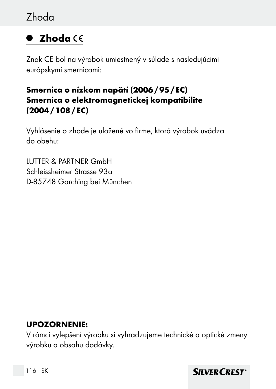 Zhoda | Silvercrest SHBS 1000 A1 User Manual | Page 116 / 137