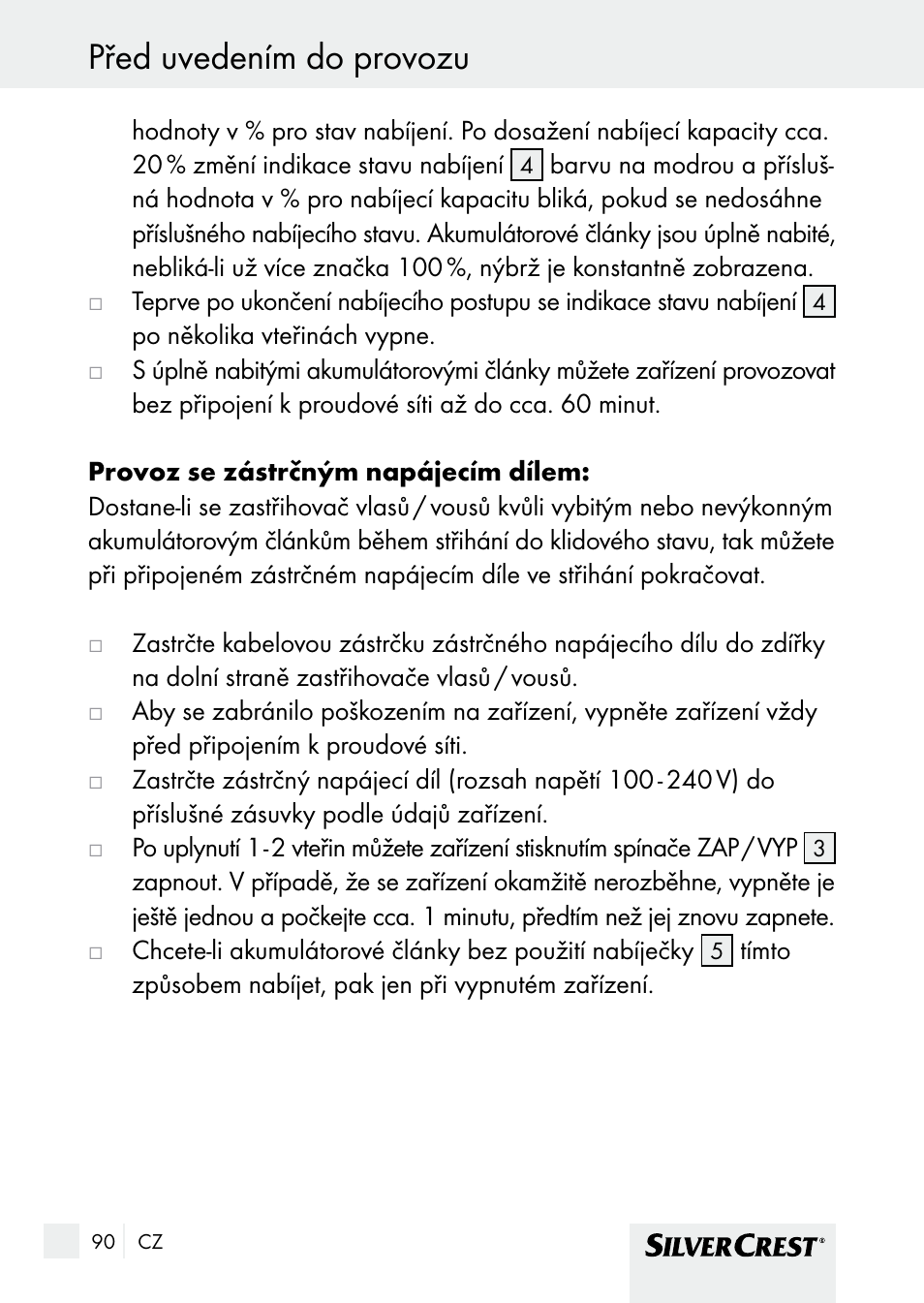 Před uvedením do provozu | Silvercrest SHBS 1000 A1 User Manual | Page 90 / 137