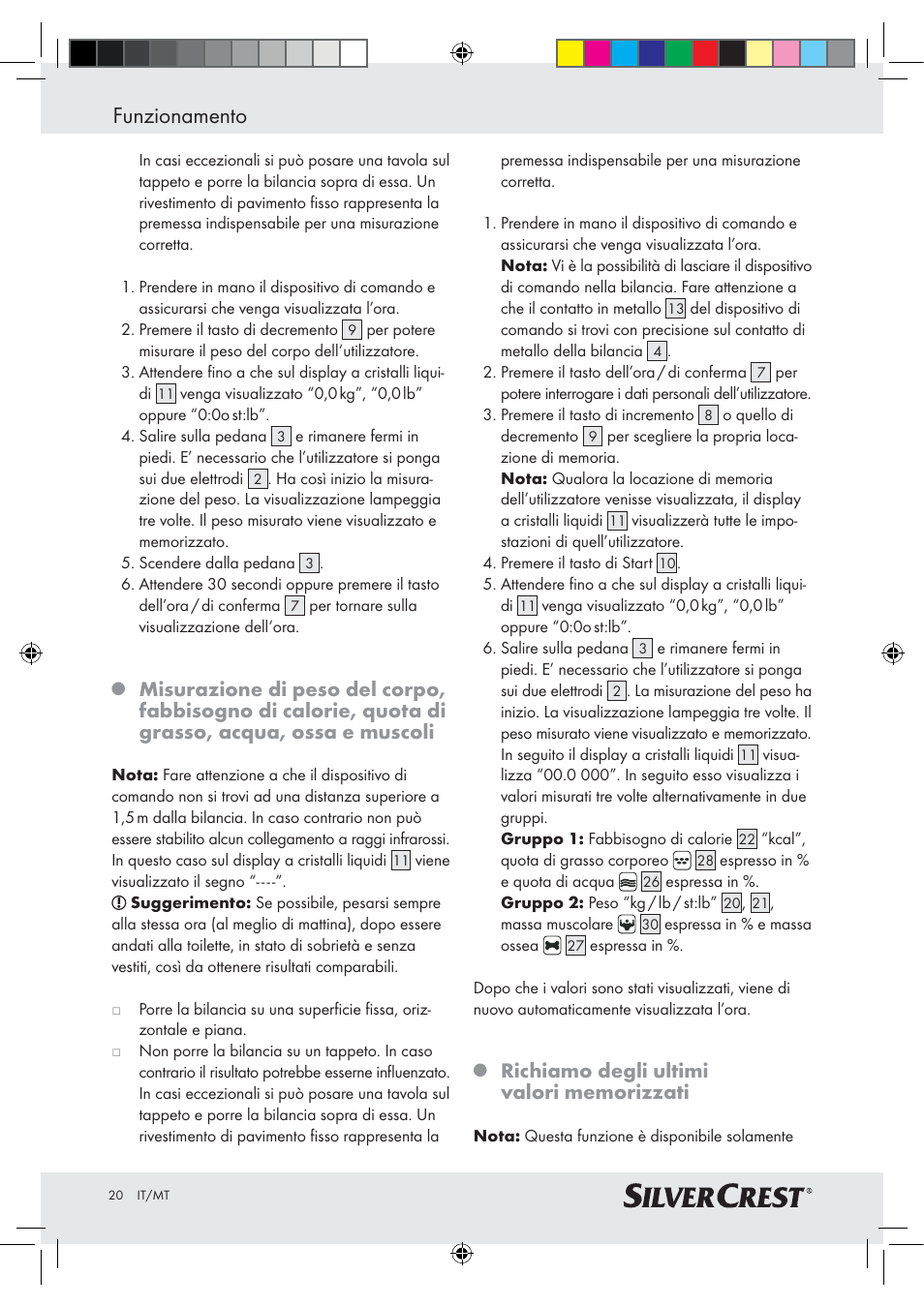 Funzionamento | Silvercrest Z28414-TX User Manual | Page 18 / 46