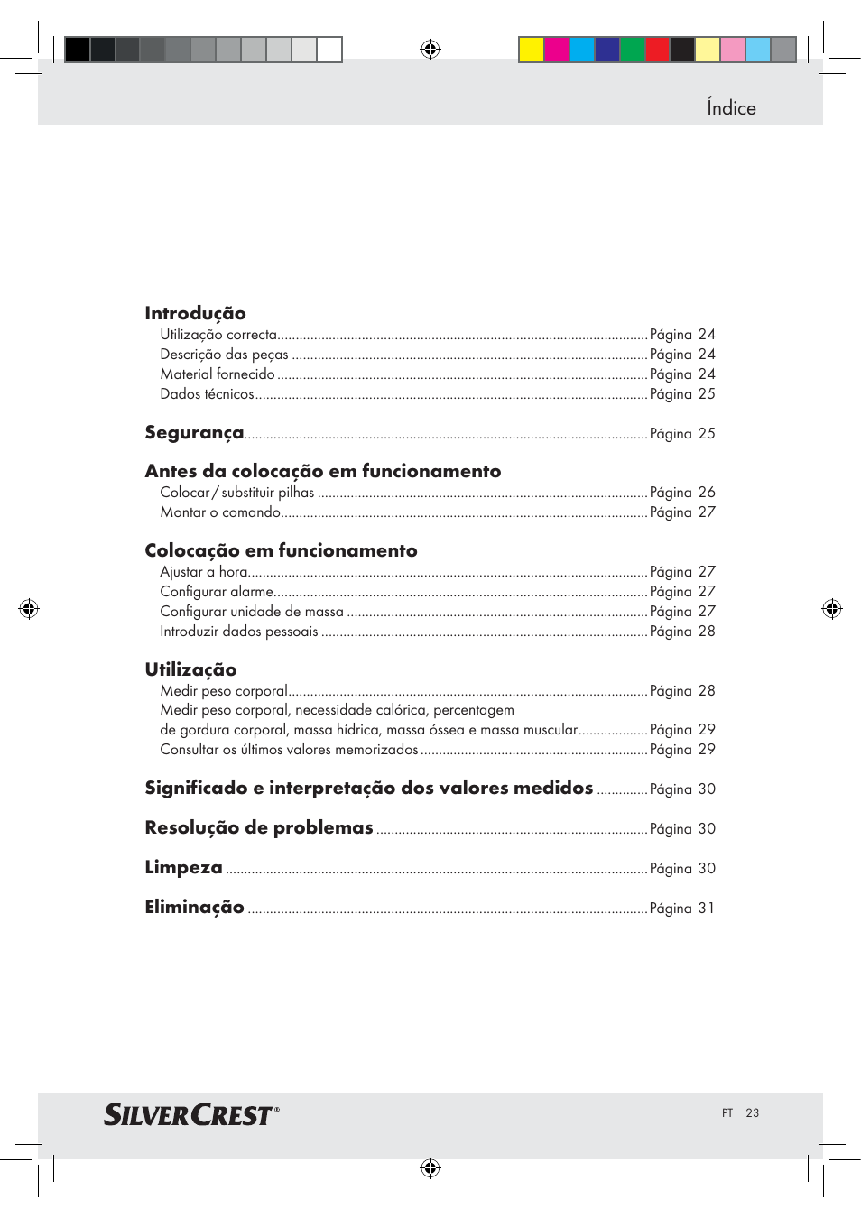 Índice | Silvercrest Z28414-TX User Manual | Page 21 / 46