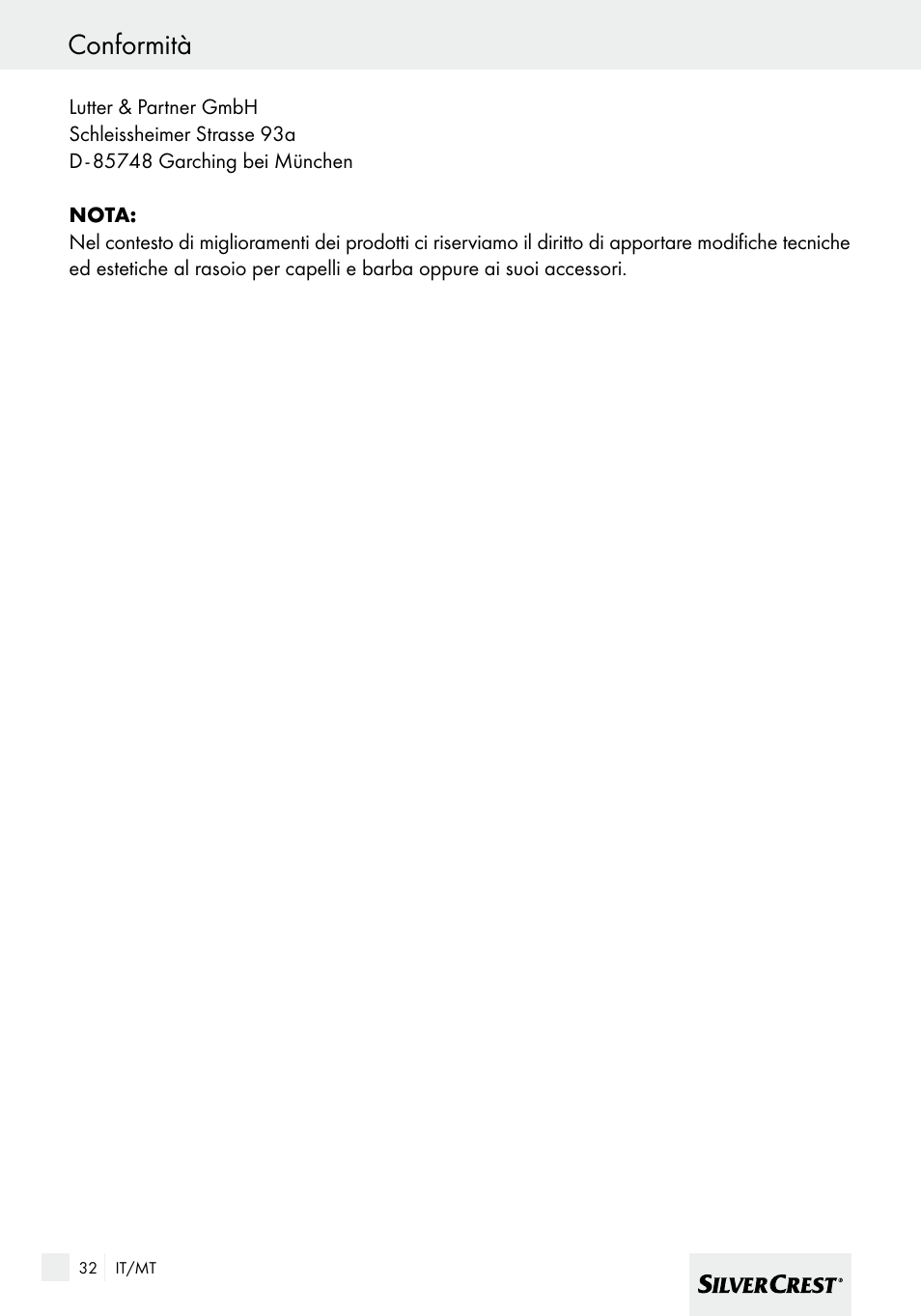 Conformità | Silvercrest SHBS 600 A1 User Manual | Page 32 / 77