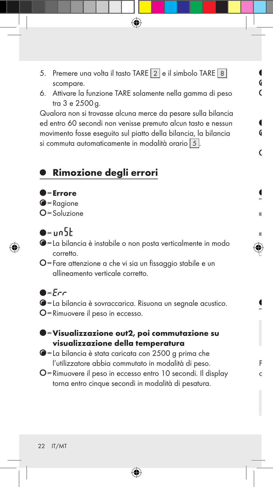 Rimozione degli errori, Pulizia e cura, Smaltimento | Silvercrest Z31246A Z31246B User Manual | Page 22 / 55