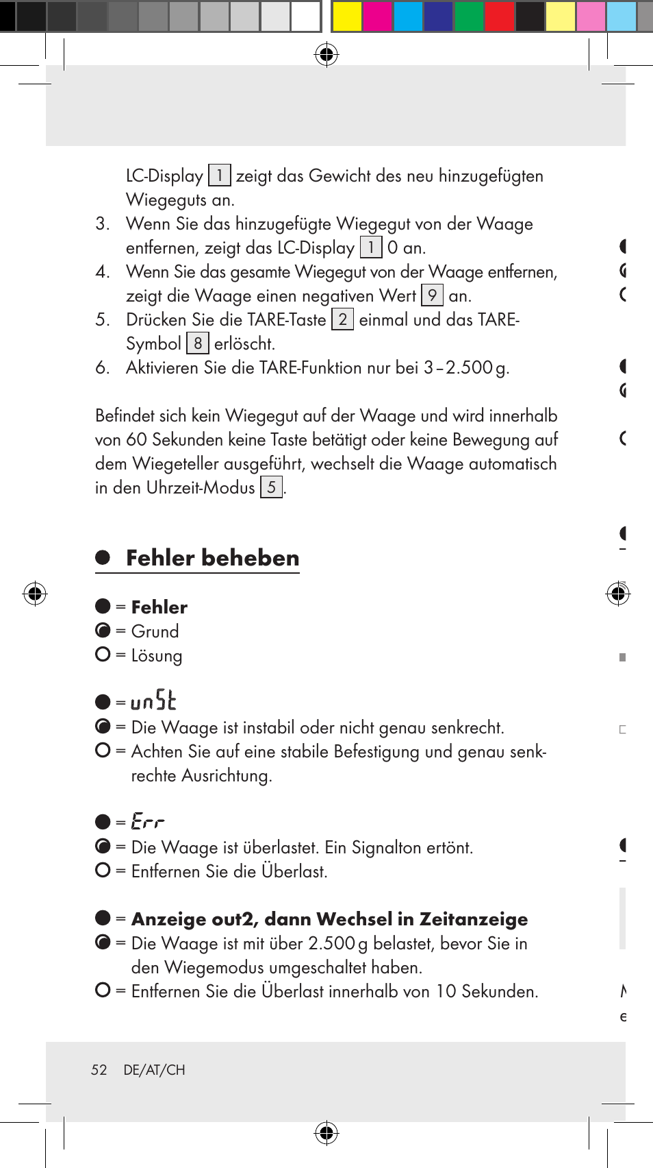 Fehler beheben, Reinigung und pflege, Entsorgung | Silvercrest Z31246A Z31246B User Manual | Page 52 / 55