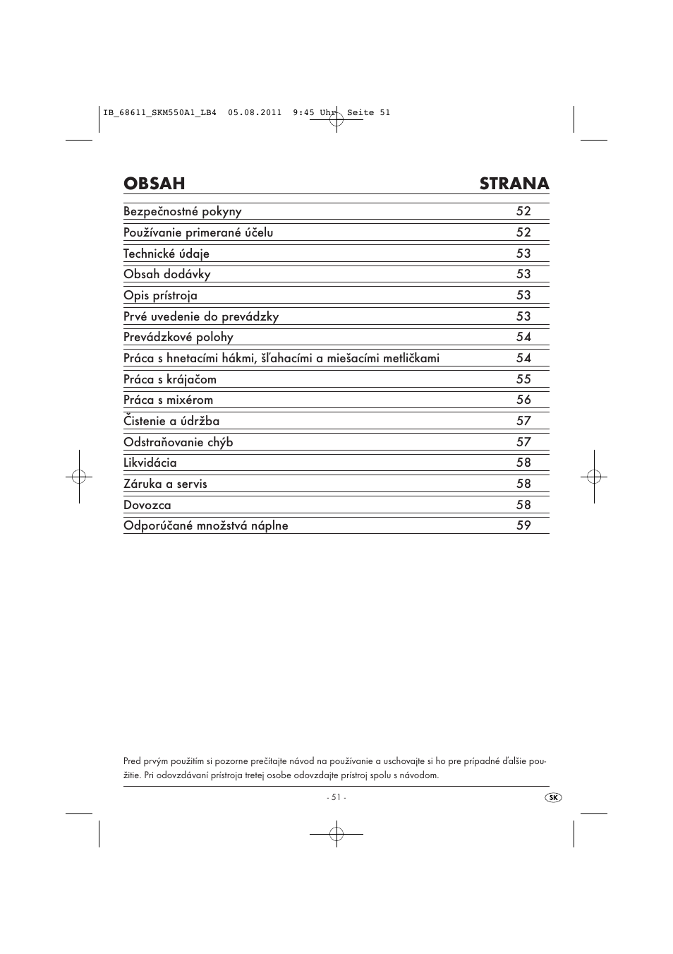 Silvercrest SKM 550 A1 User Manual | Page 53 / 72