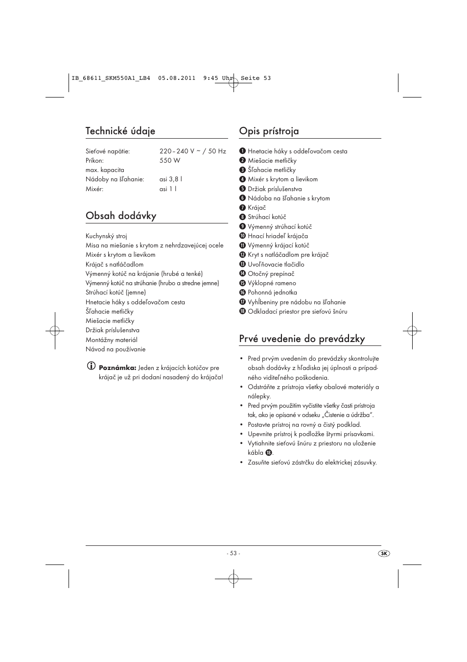 Silvercrest SKM 550 A1 User Manual | Page 55 / 72