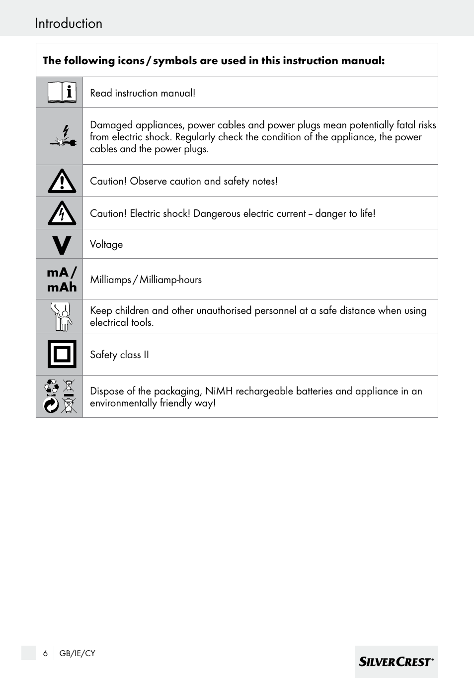 Introduction | Silvercrest SHBS 600 A1 User Manual | Page 6 / 33