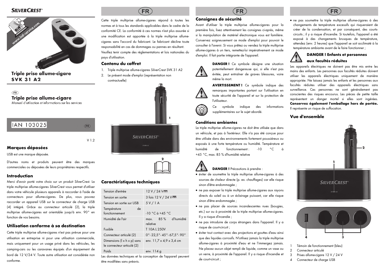 Silvercrest SVK 31 A2 User Manual | 6 pages