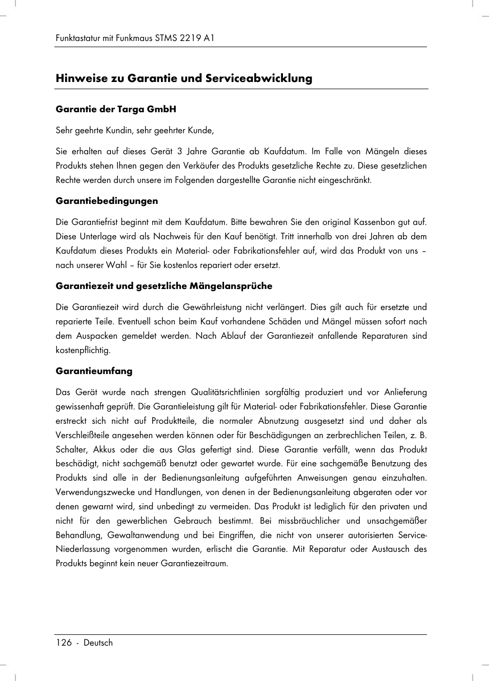 Hinweise zu garantie und serviceabwicklung | Silvercrest STMS 2219 A1 User Manual | Page 128 / 130