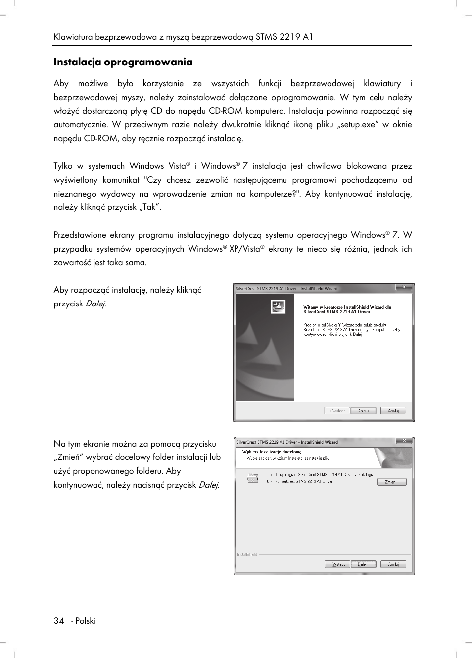 Silvercrest STMS 2219 A1 User Manual | Page 36 / 130