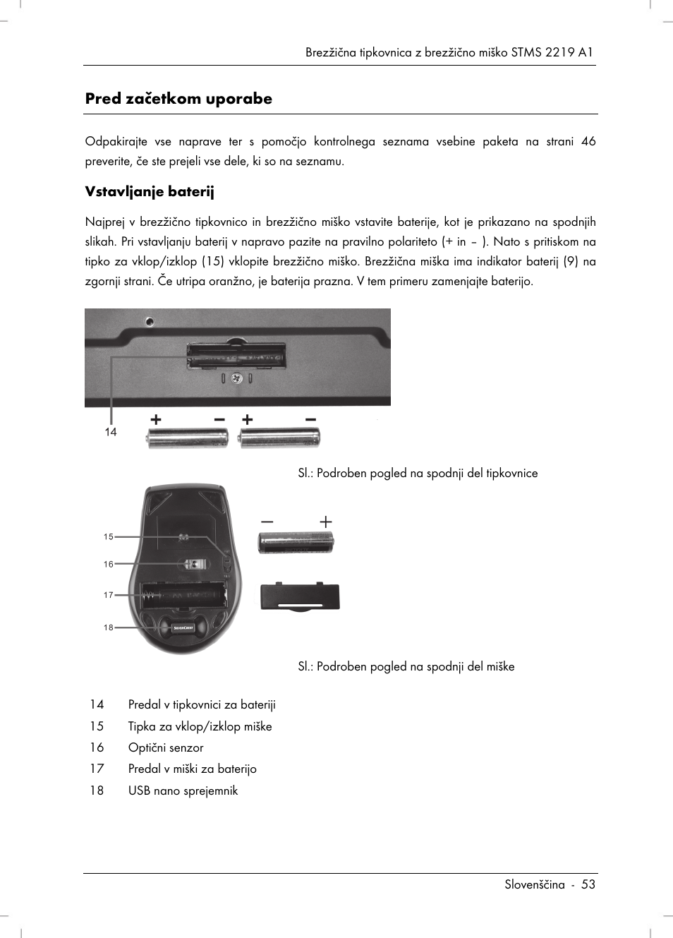 Pred začetkom uporabe | Silvercrest STMS 2219 A1 User Manual | Page 55 / 130