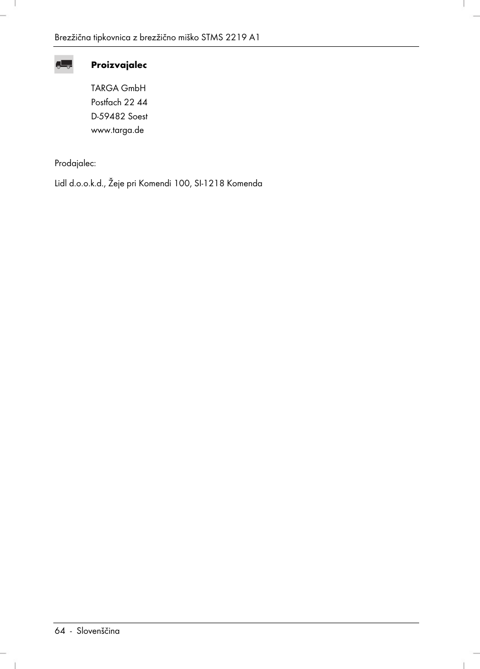 Silvercrest STMS 2219 A1 User Manual | Page 66 / 130