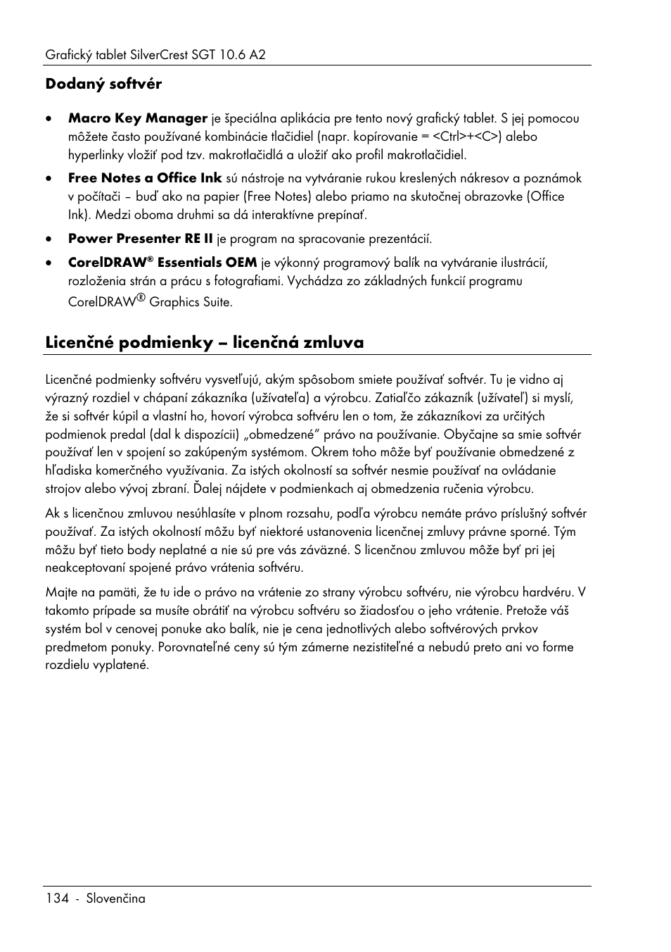 Licenčné podmienky – licenčná zmluva | Silvercrest SGT 10.6 A2 User Manual | Page 136 / 198