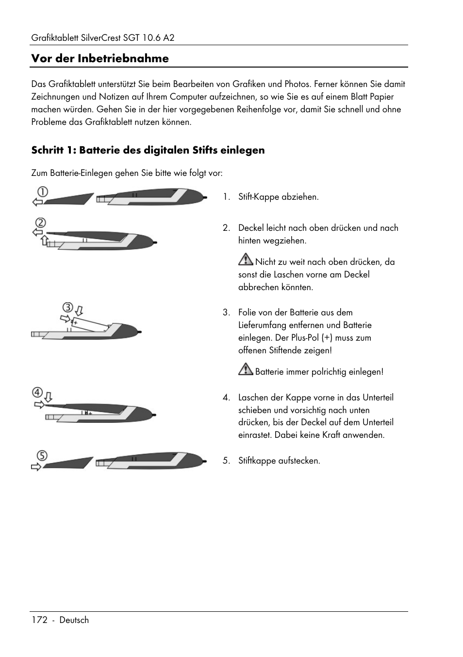 Vor der inbetriebnahme | Silvercrest SGT 10.6 A2 User Manual | Page 174 / 198