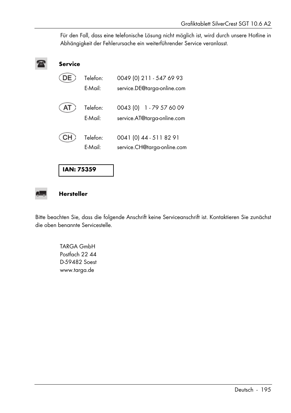 Silvercrest SGT 10.6 A2 User Manual | Page 197 / 198