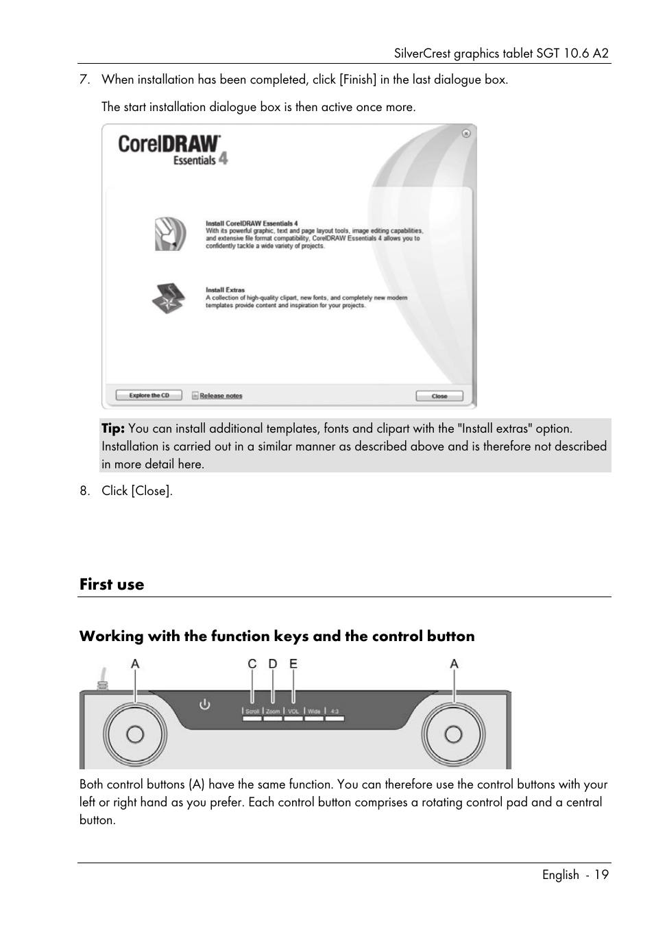 First use | Silvercrest SGT 10.6 A2 User Manual | Page 21 / 198