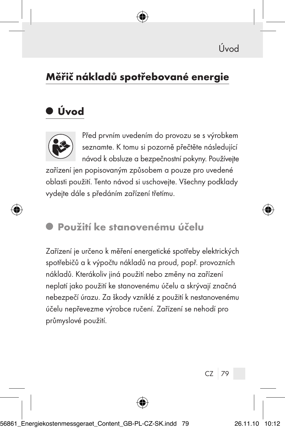 Měřič nákladů spotřebované energie, Použití ke stanovenému účelu, Úvod | Silvercrest Energy Monitor User Manual | Page 77 / 141