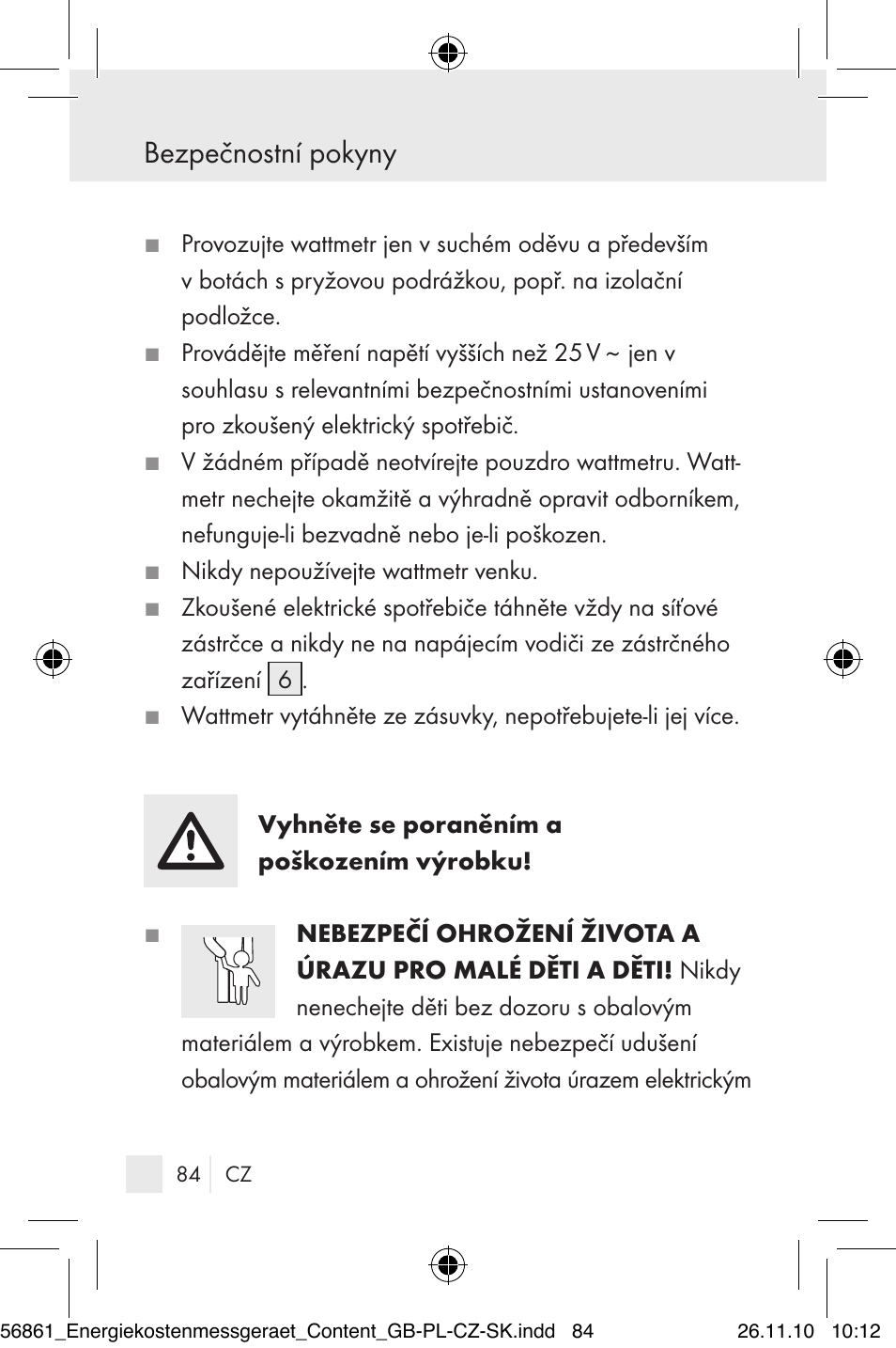 Bezpečnostní pokyny | Silvercrest Energy Monitor User Manual | Page 82 / 141