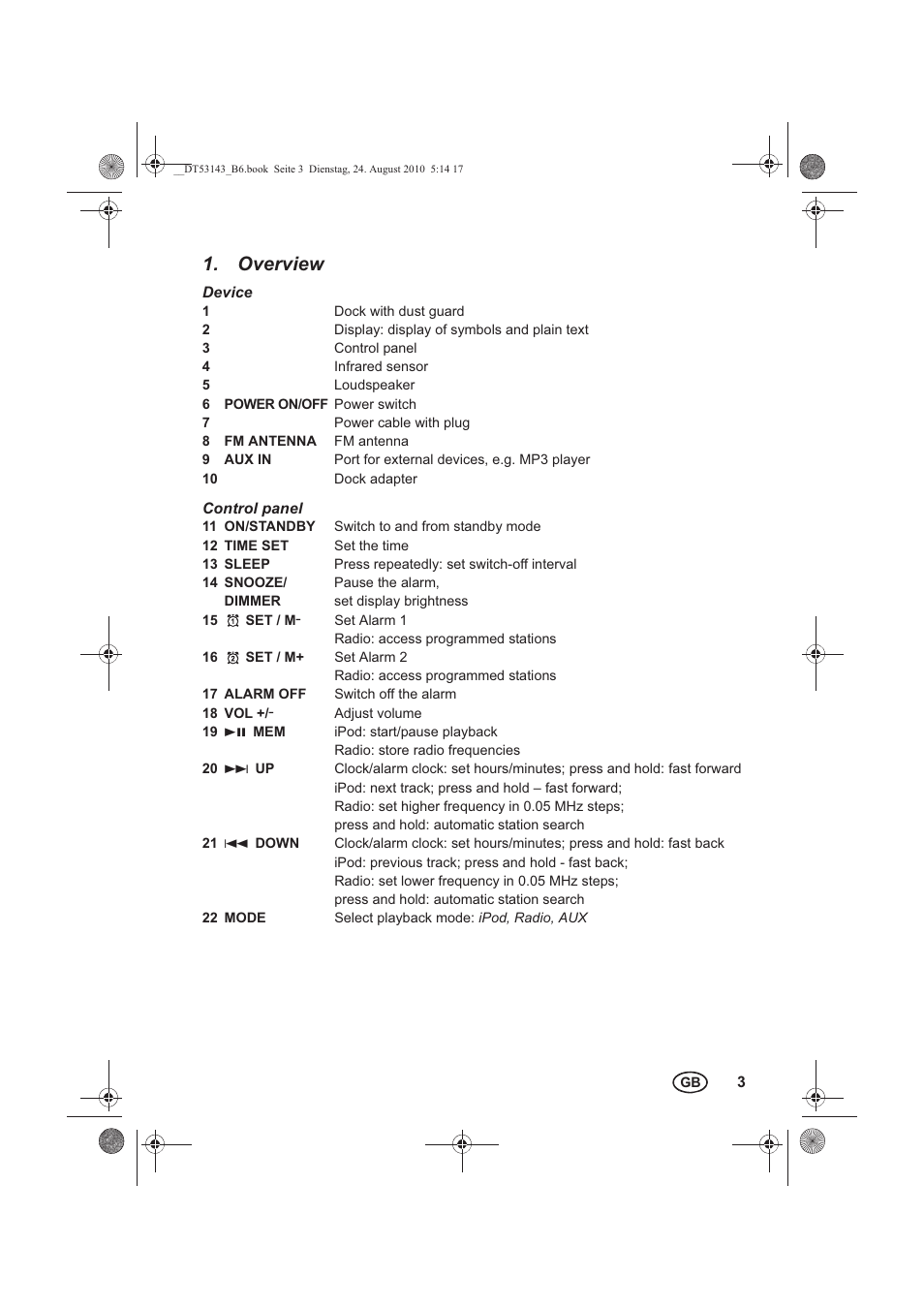 Overview | Silvercrest SST 50 A1 User Manual | Page 5 / 18